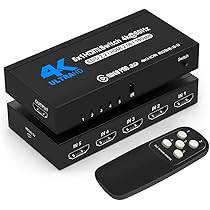 Amazon | HDMI 切替器 5入力1出力 セレクター 4K60Hz IRリモコン